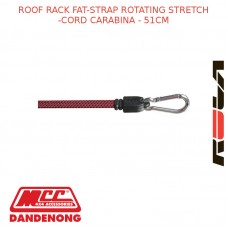 ROOF RACK FAT-STRAP ROTATING STRETCH-CORD CARABINA - 51CM
